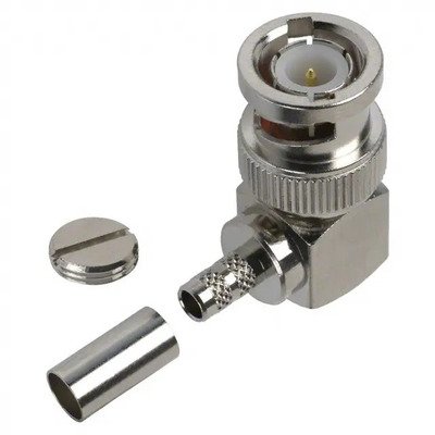 BNC Male Right Angle Connector for RG58 / RG142 / RG223 / RG400 / LMR195 / RFC195 cables