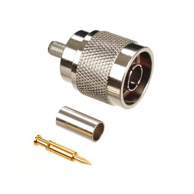 N-Type Male Connector Crimp for RG-58/U & LMR®-195 Cable