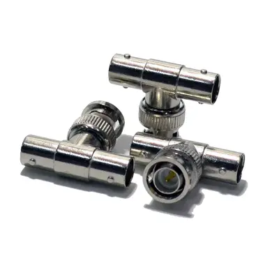 BNC 1 Male to 2 Female T Type Splitter
