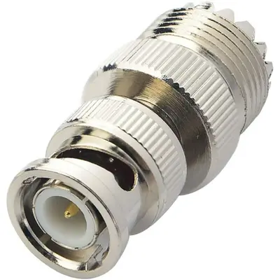 BNC Male Plug To UHF PL-259 SO239 Female RF Coaxial Adapter Cable Connector