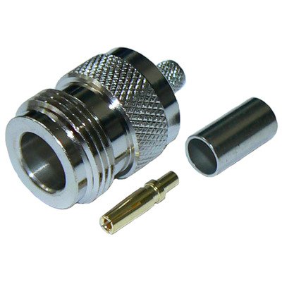 N-Type Female Captivated Connector For RG58 / RG142 / RG223 / RG400 / LMR195 / RFC195 cables