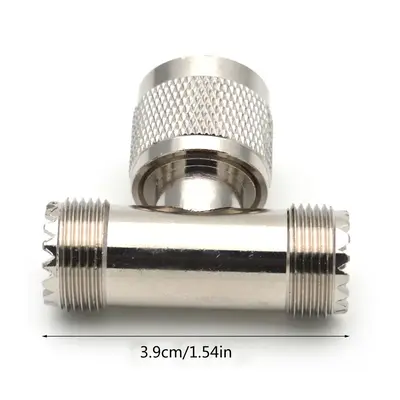 UHF 3 Way Splitter Adapter Socket Type T UHF Male to 2 Dual UHF Female PL259 - Image 4