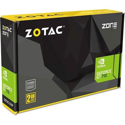 ZOTAC GeForce GT 710 2GB DDR3 PCI-E2.0 DL-DVI VGA HDMI Passive Cooled Single Slot Low Profile Graphics Card.