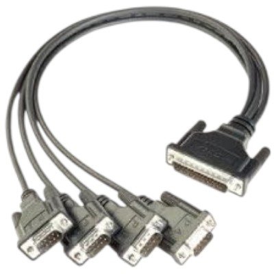 Moxa, CBL-M44M9 4 Port Male DB44 to Male DB9 Connection Cable