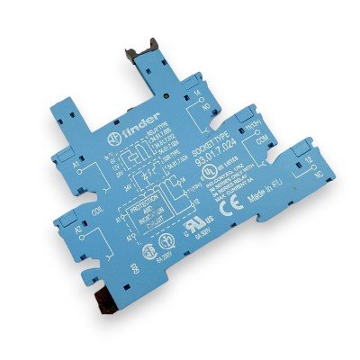Finder 93.01.7.024 Relay Socket, DIN Rail, Screw, 5 Pins, 6 A, 250 V, 93 Series