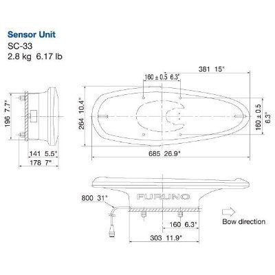 FURUNO, Model SC-33 SATELLITE COMPASS (GPS/GNSS COMPASS)