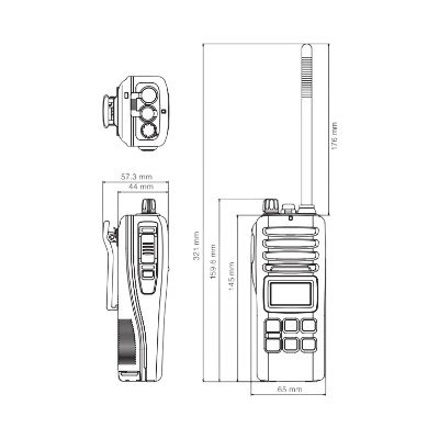 ICOM, GM1600E GMDSS Survival Craft 2-Way VHF Radio