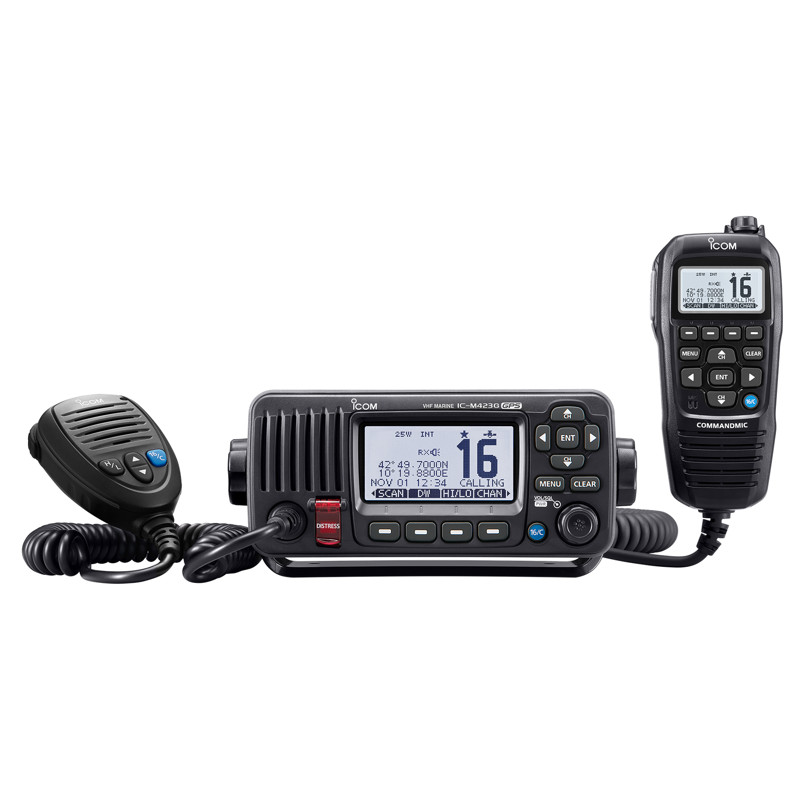 Icom, IC-M423GE Fixed-Mount Marine VHF Transceiver with Built-In GPS - Image 2