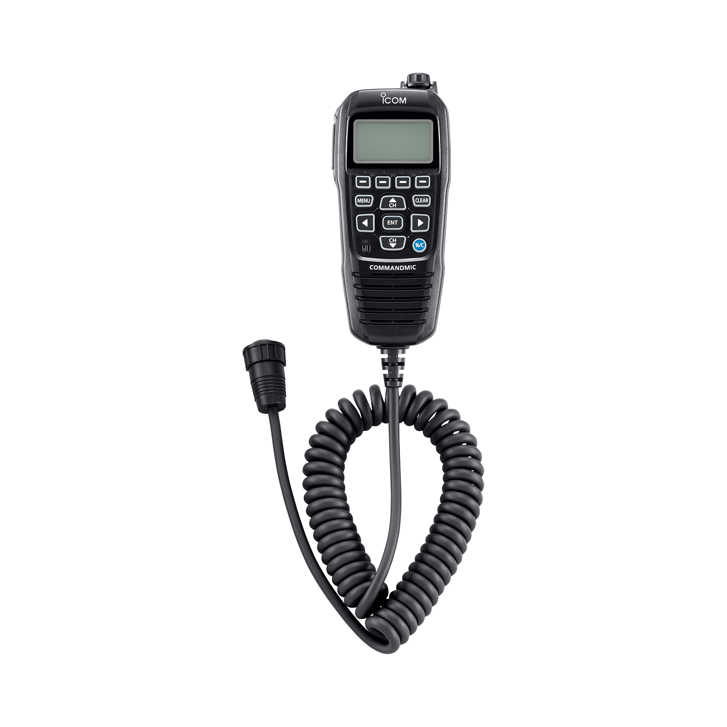 Icom, HM-195B CommandMic Remote Control Handset with Amber Backlit LCD (Black Finish)