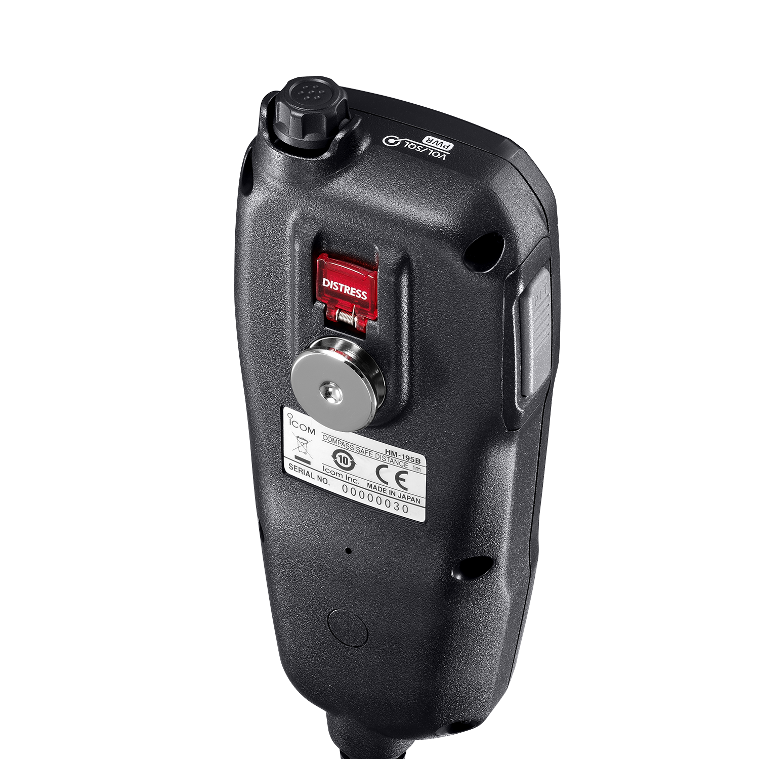 Icom, HM-195B CommandMic Remote Control Handset with Amber Backlit LCD (Black Finish) - Image 3