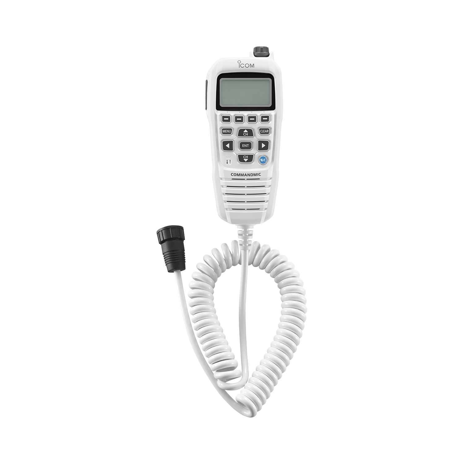 Icom, HM-195SW CommandMic Remote Control Handset with Backlit LCD (Super White Finish)
