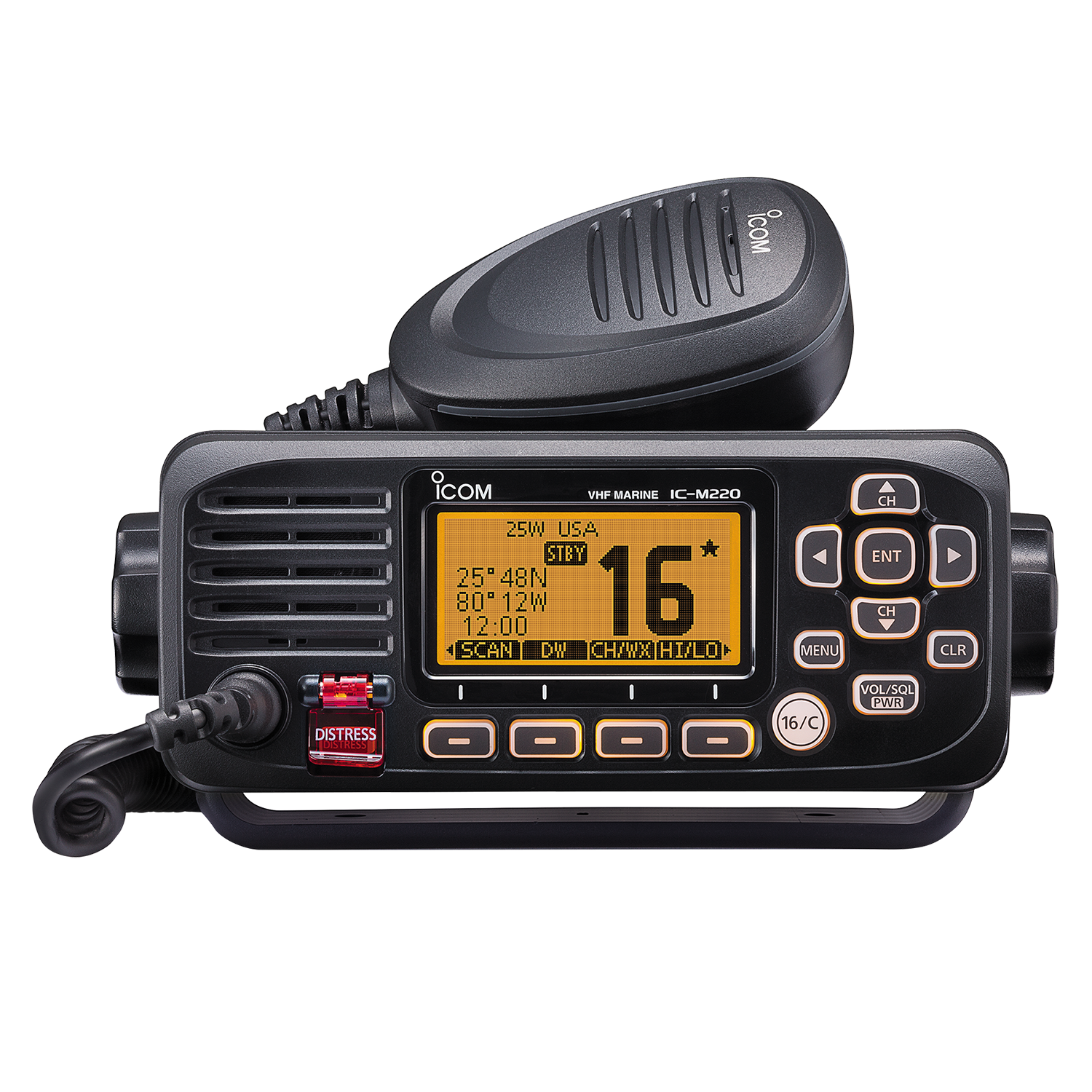 Icom, IC-M220 Ultra-Compact Fixed-Mount Marine VHF Transceiver with Class D DSC