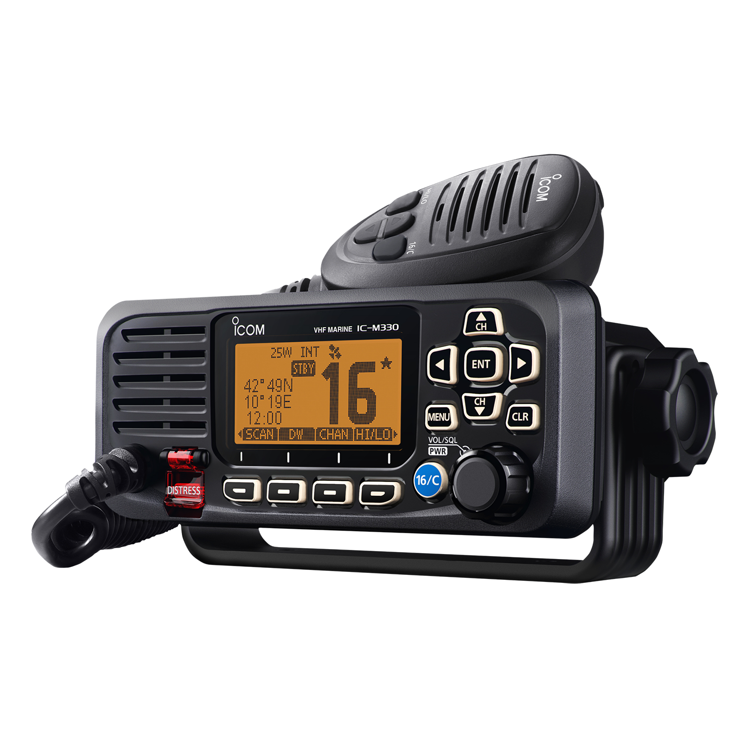 Icom, IC-M330GE Ultra-Compact Marine VHF Transceiver with Built-In GPS - Image 2