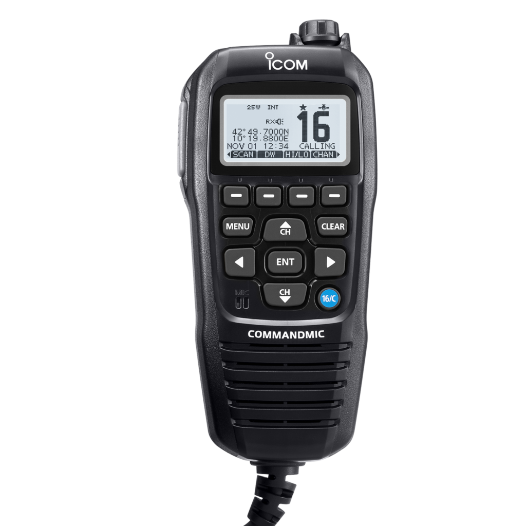 Icom, HM-195GB CommandMic Remote Control Handset with Backlit LCD