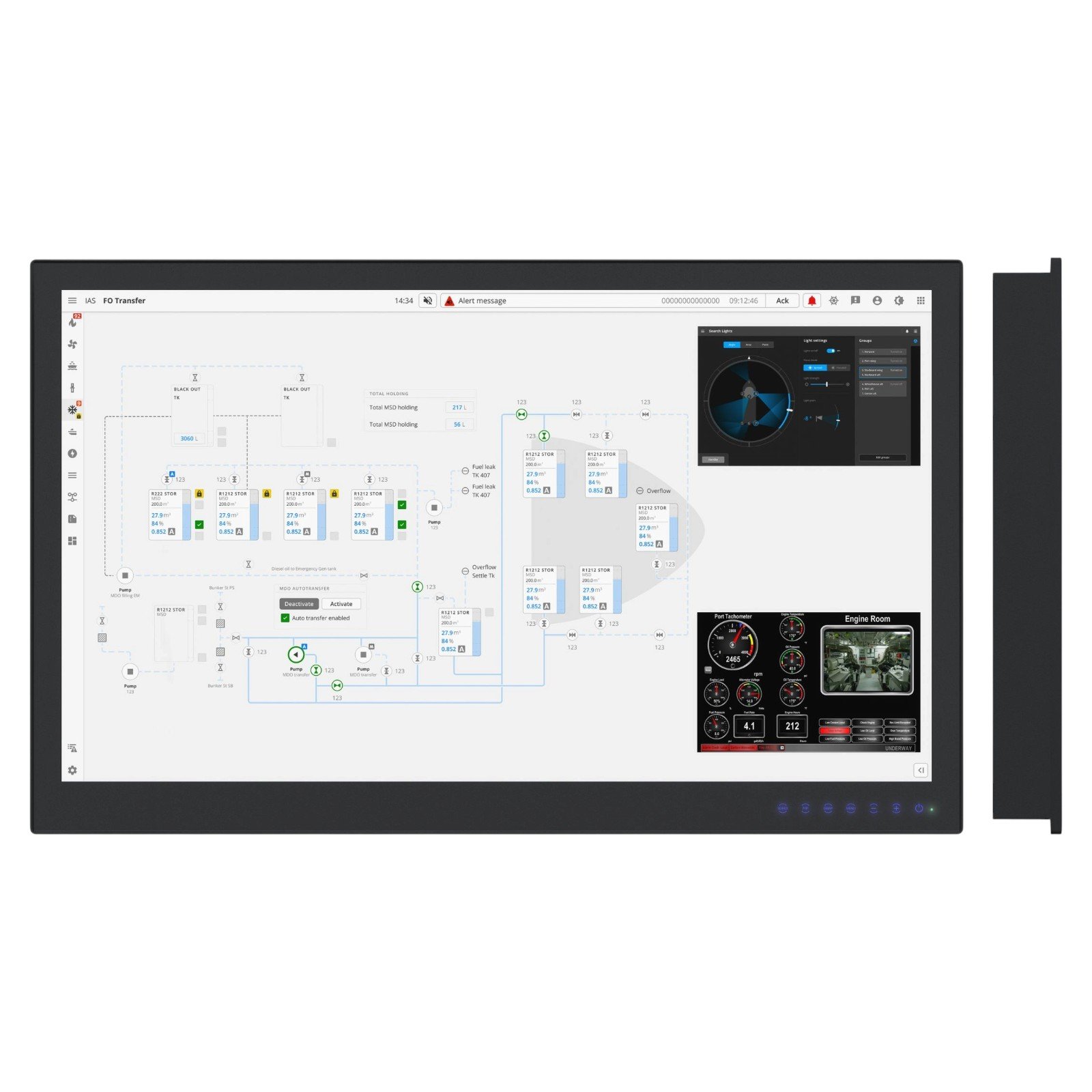 Hattland, ED 32T01 UHD 32-Inch 4K Ultra HD Professional Marine Display Monitor