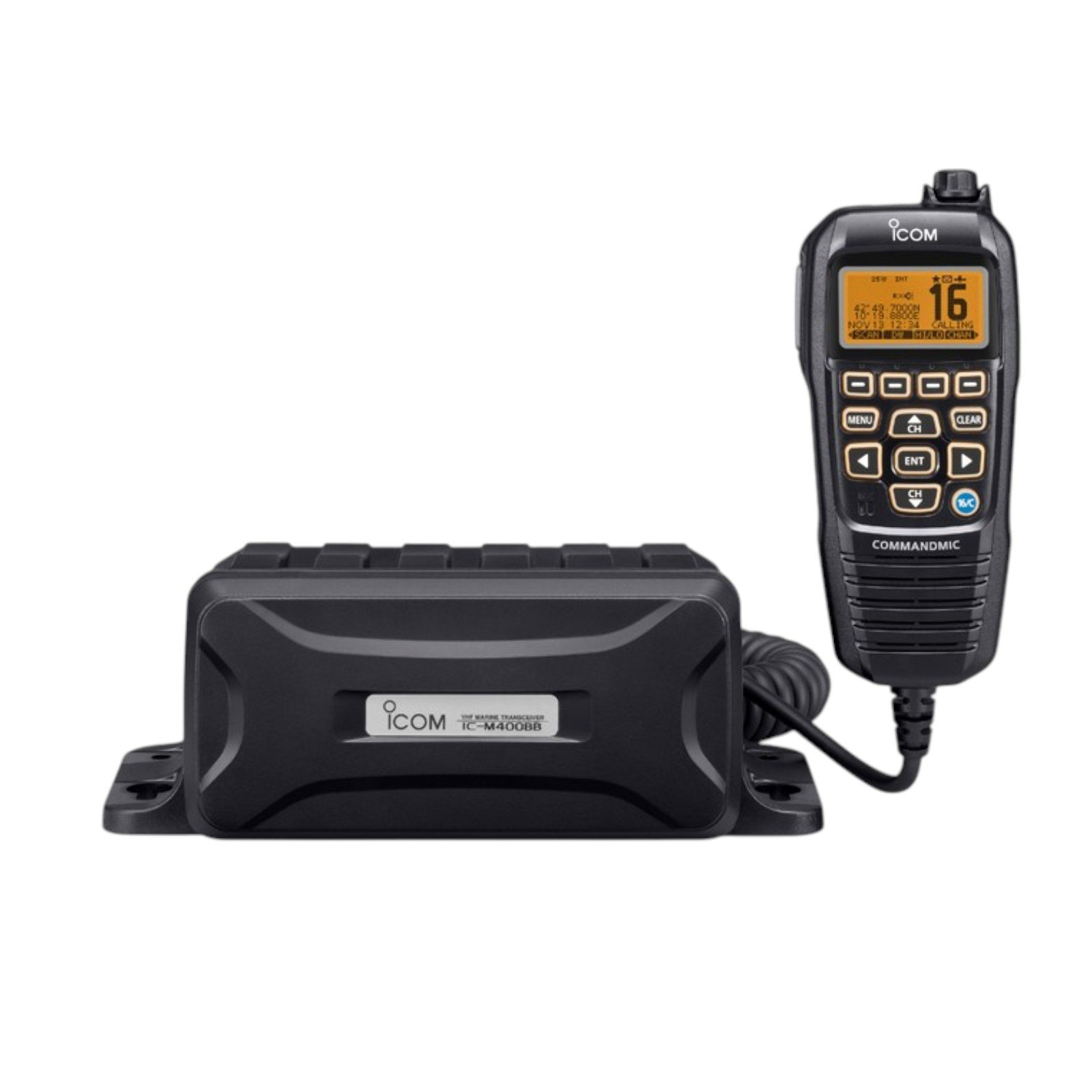 Icom, IC-M400BBE Compact Black Box Marine VHF Transceiver with CommandMic